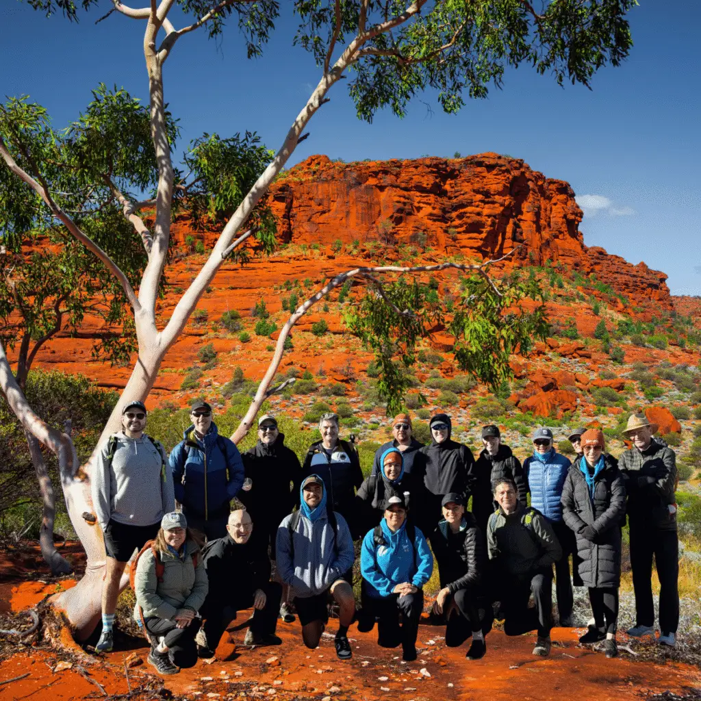 RACV Outback Camp participants standing in nature