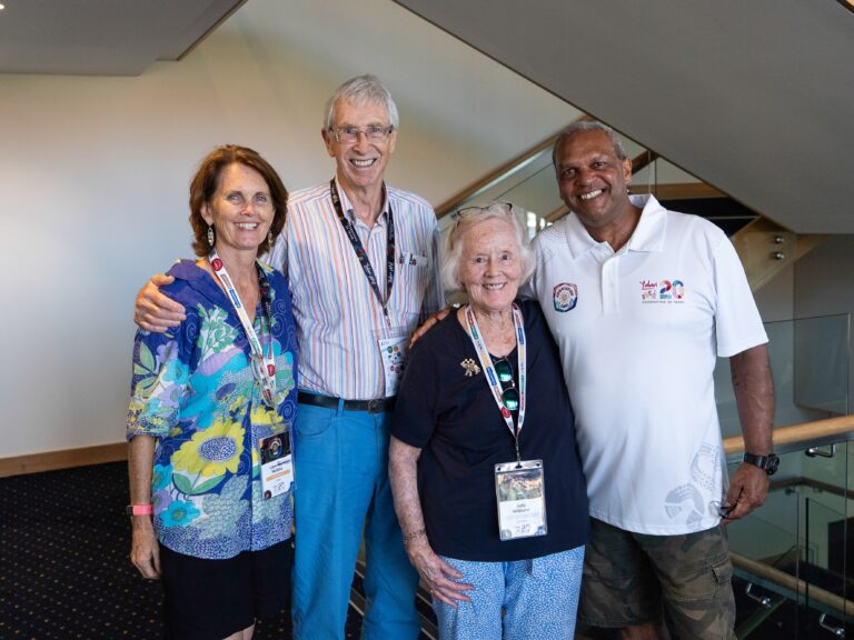 Yalari supporters Paul and Judy Williams with Founding Directors Llew Mullins and Waverley Stanley AM