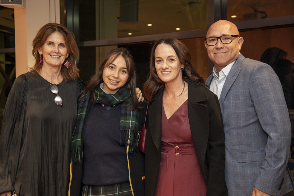 Parents Ben & Jazz with daughter Aylah and Yalari Founding Director Llew Mullins